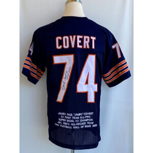Jim Covert Autographed Signed Jersey Chicago Bears Hall of Fame Induction 2020
